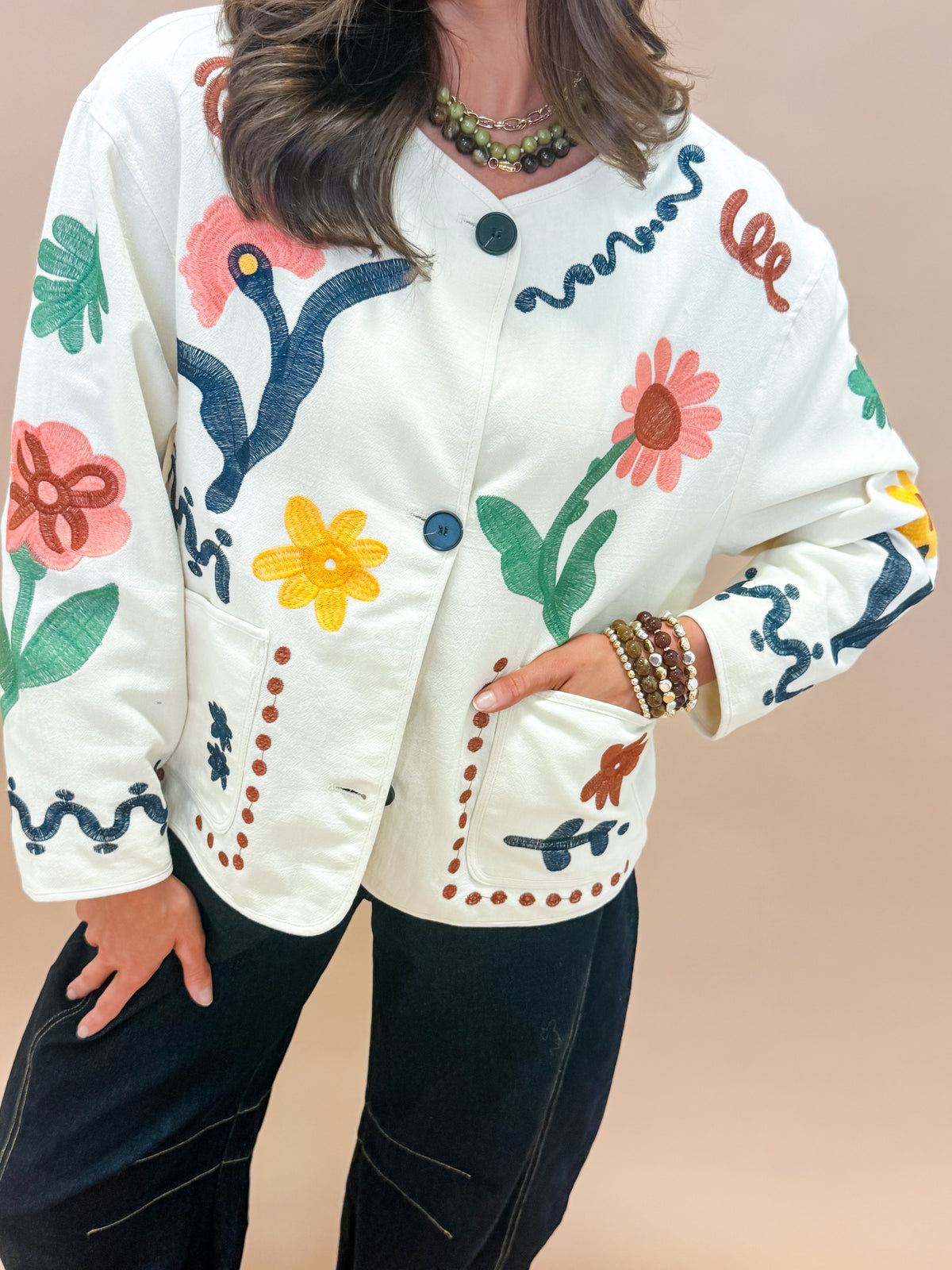 Wallis Floral Embroidery Jacket