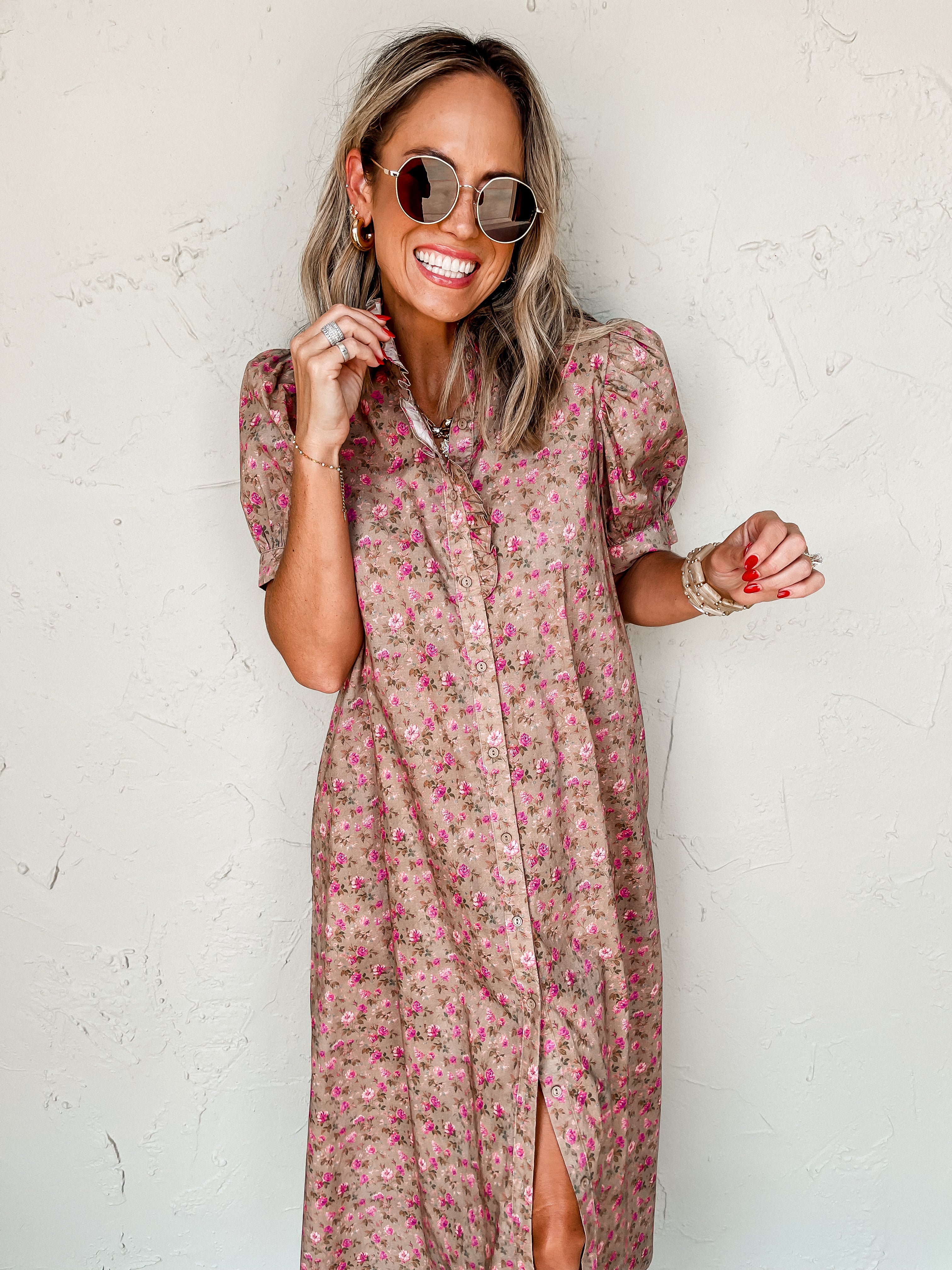 What About Forever Floral Midi Dress