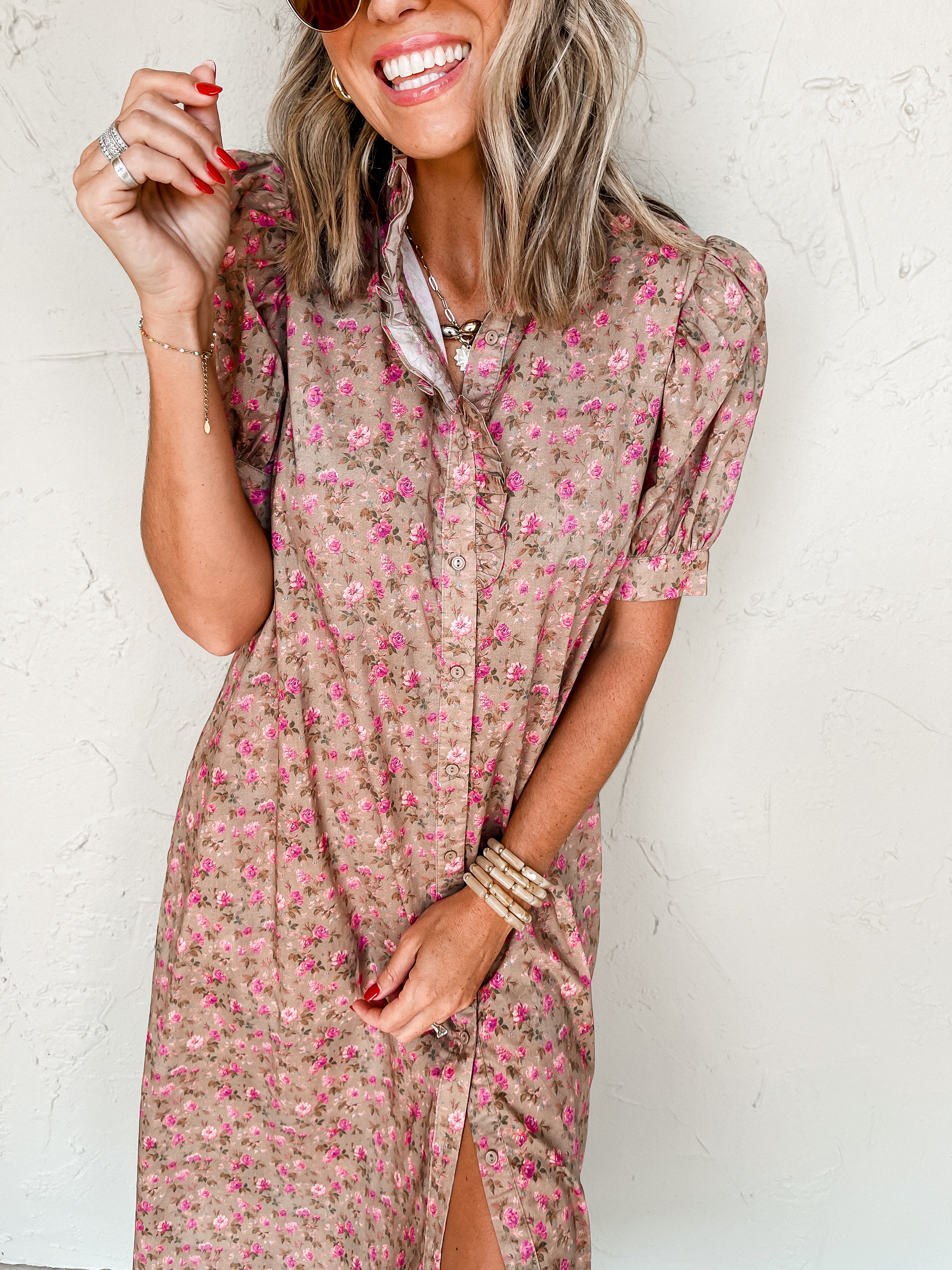 What About Forever Floral Midi Dress