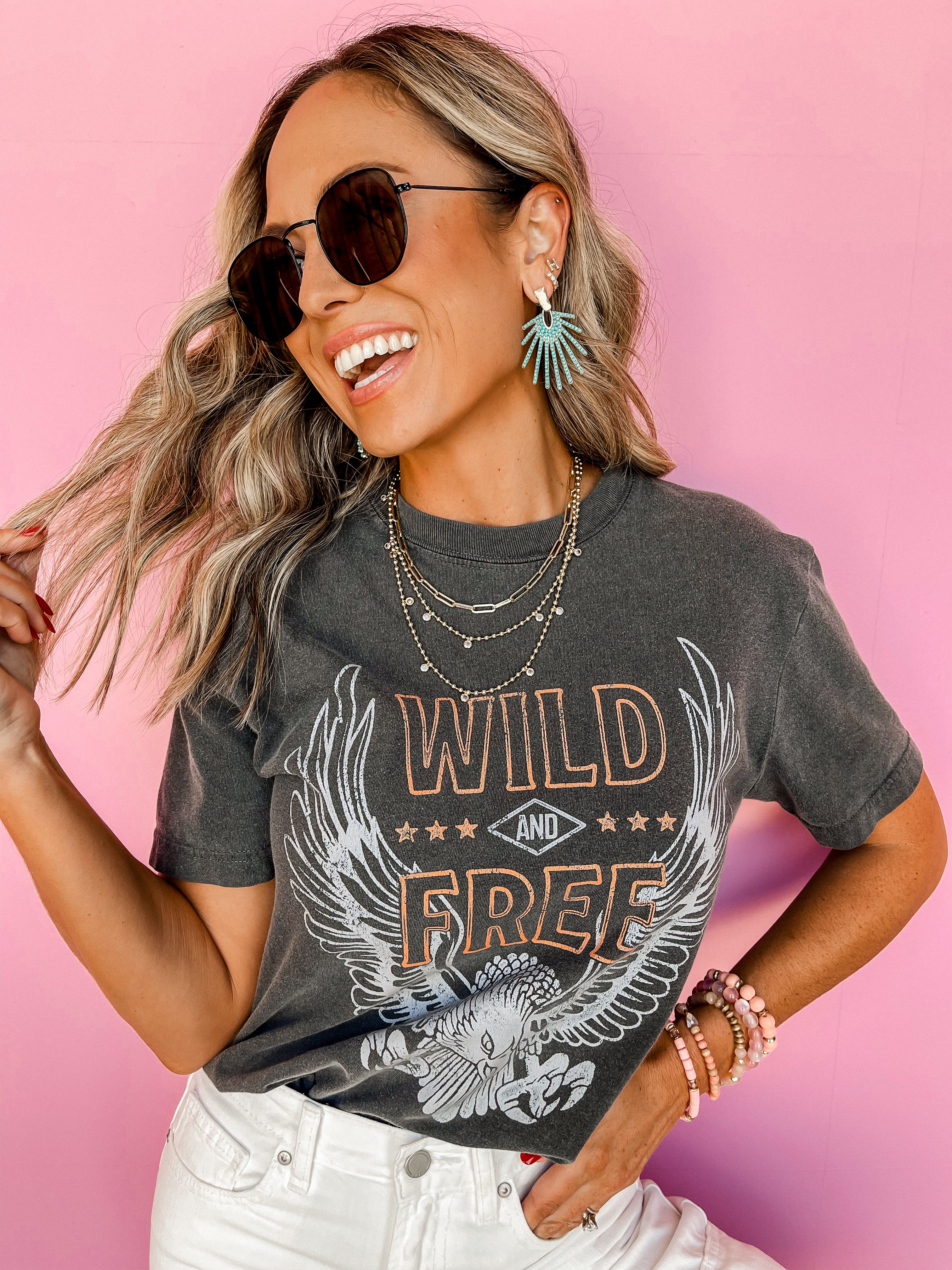 Wild And Free Eagle Graphic Tee