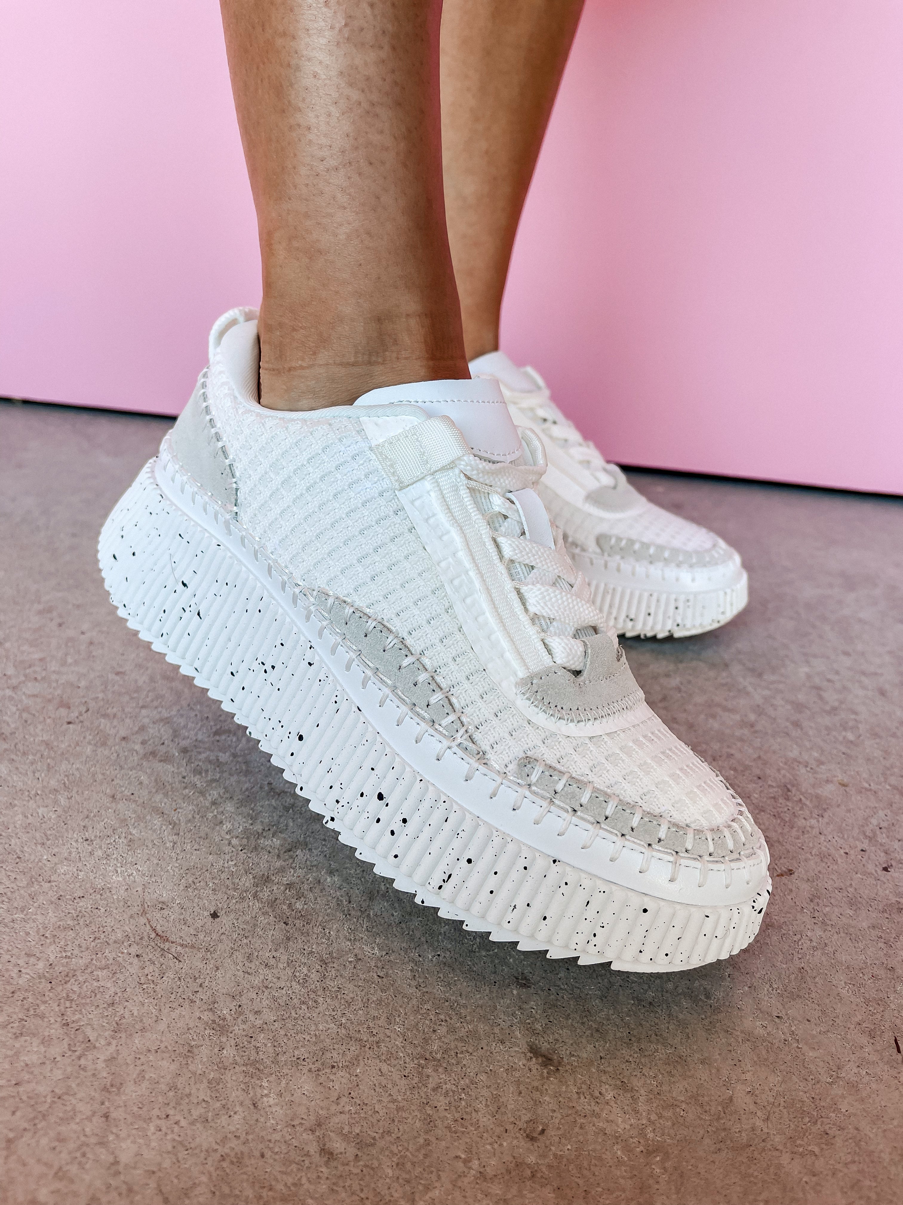 Willow Knit Sneakers-White