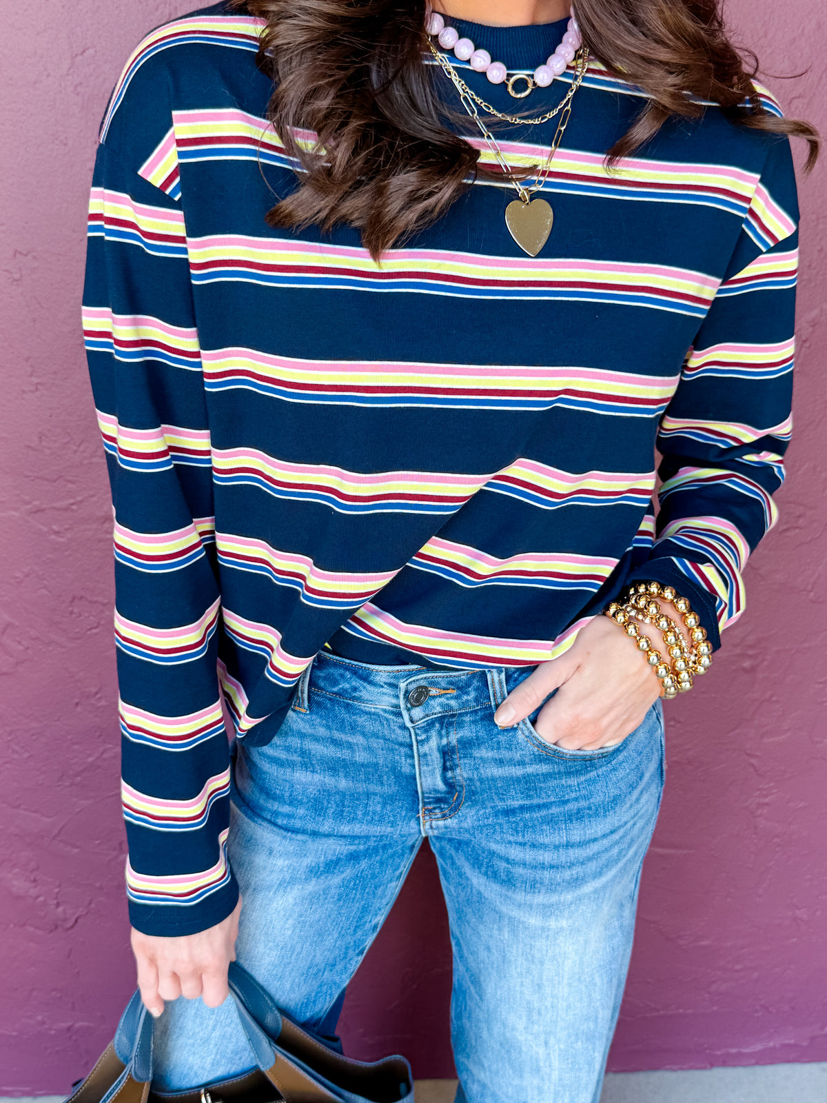 Witney Striped Long Sleeve Top