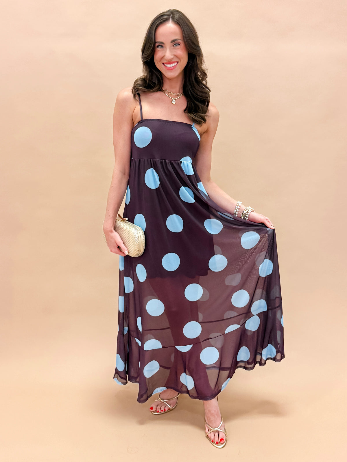 Wynne Polka Dot Maxi Dress