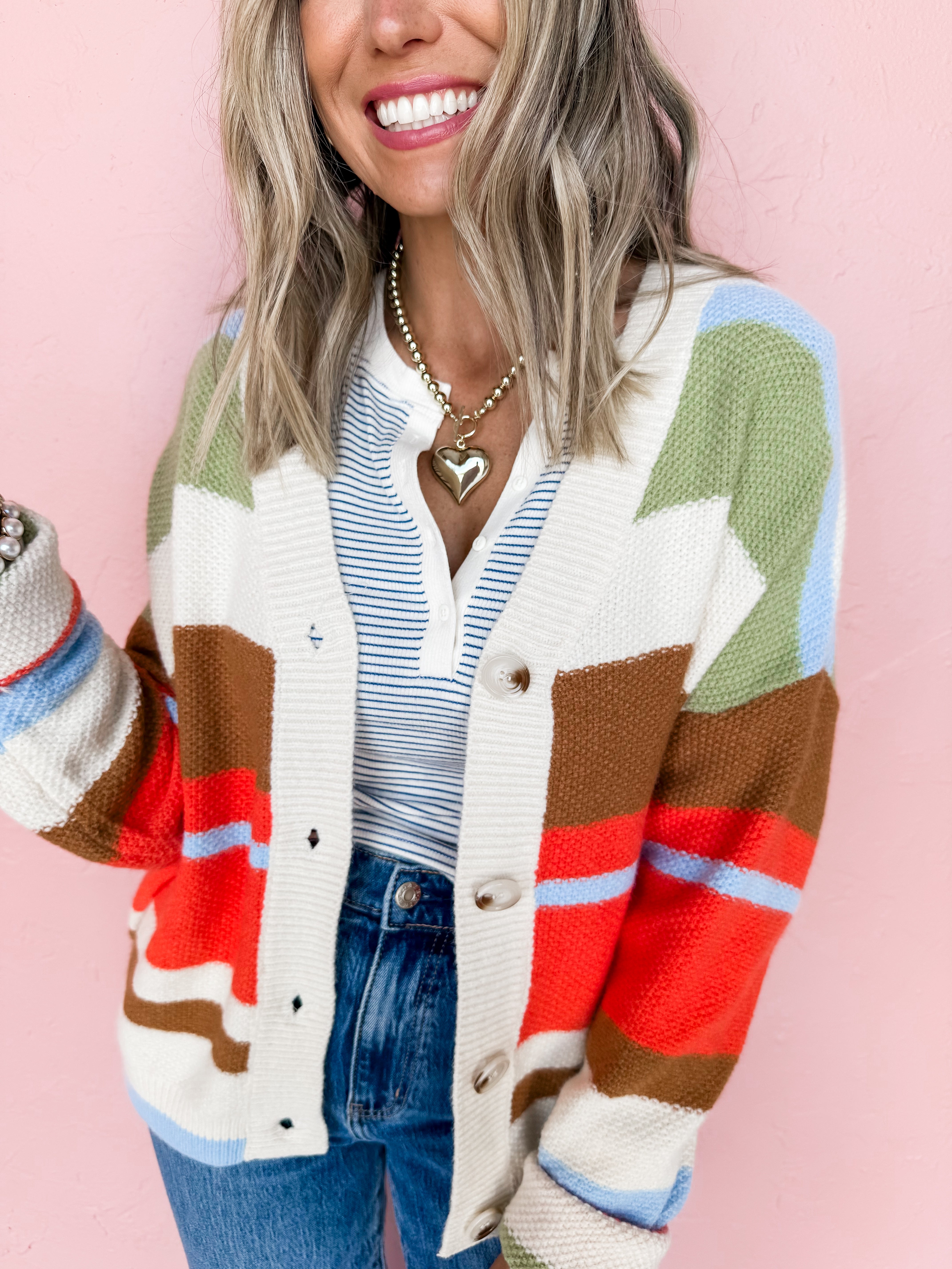 You Know It Color Block Cardigan