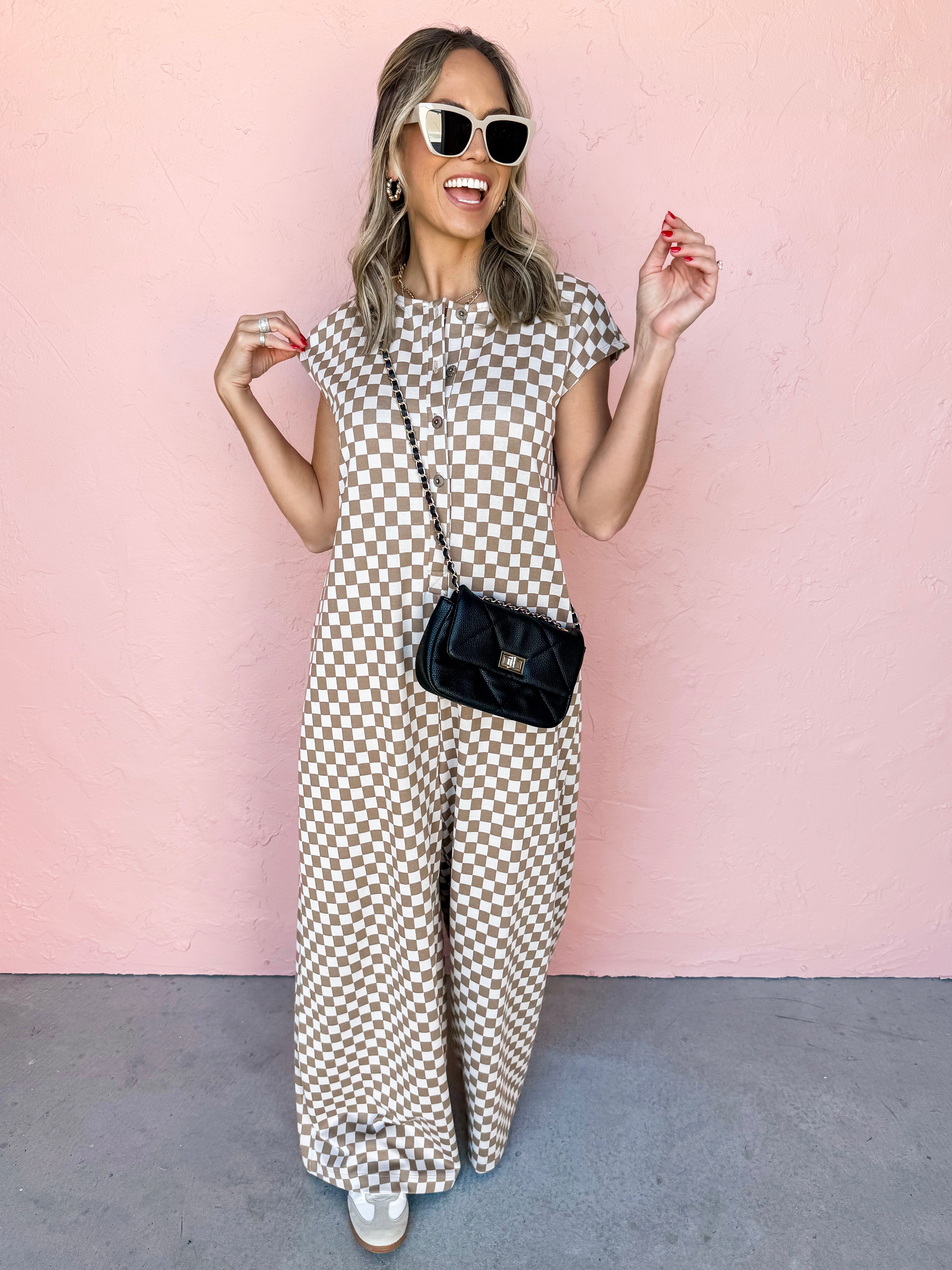 You Know The Story Checkered Jumpsuit