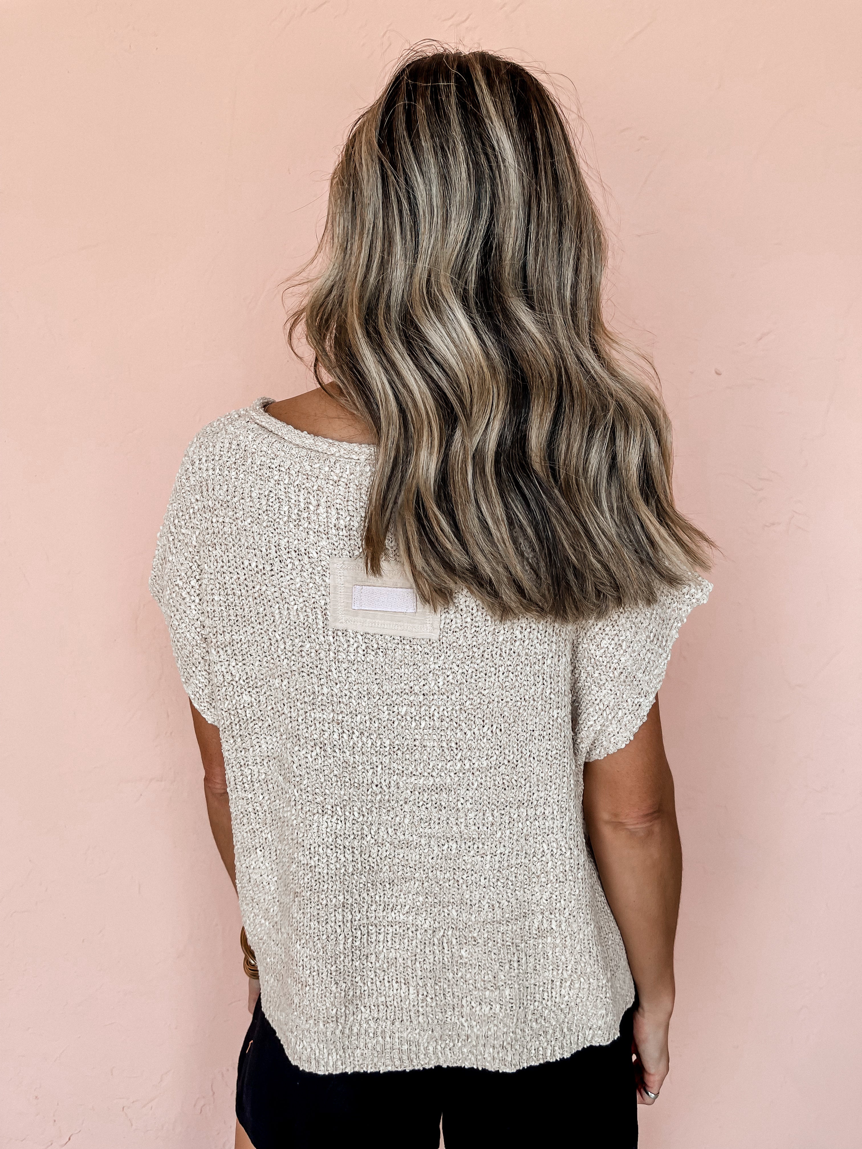 You're Worth It Knit Top-Oatmeal