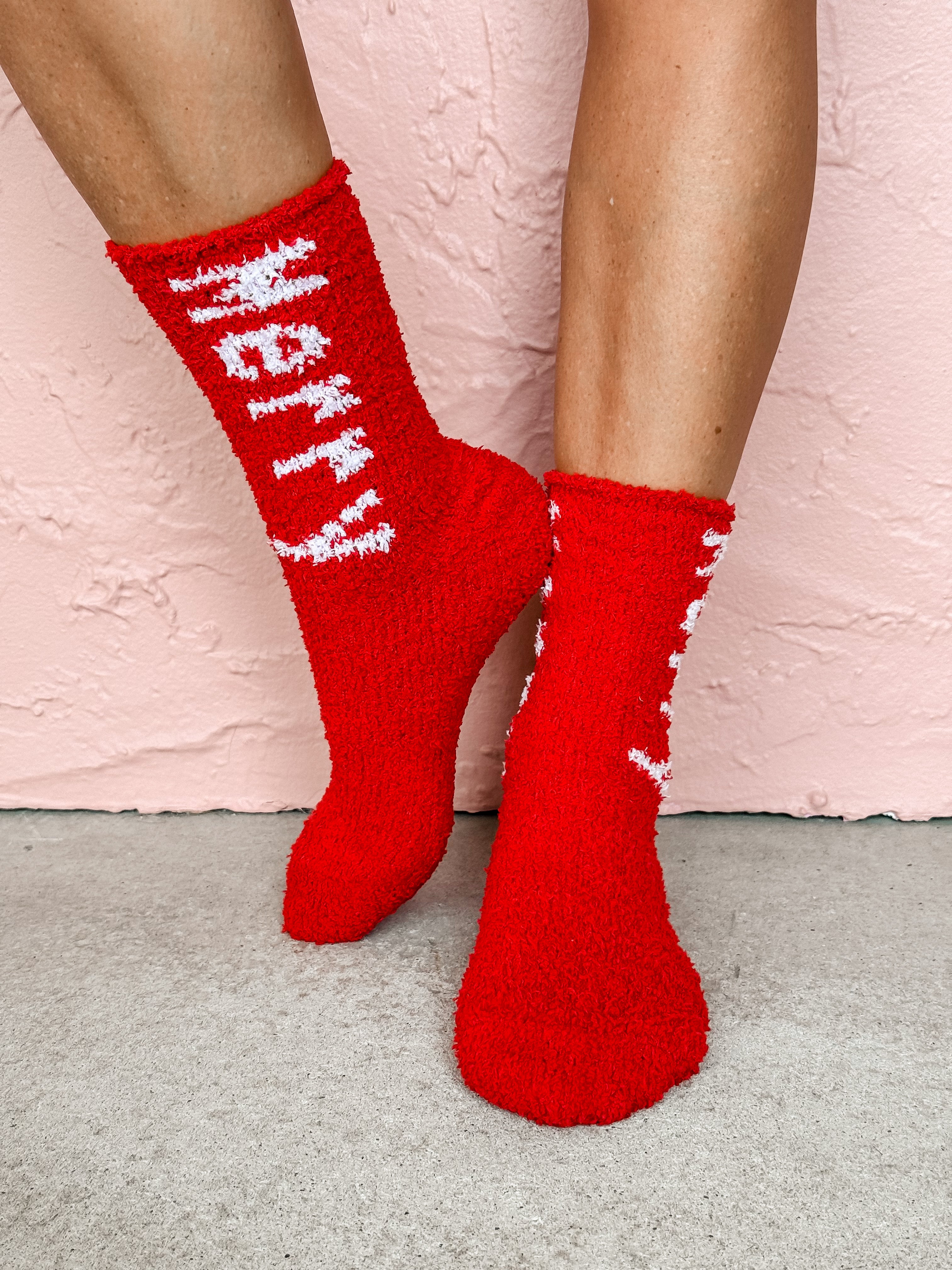 [Z Supply] 2-Pack Bright Merry Socks-Haute Red