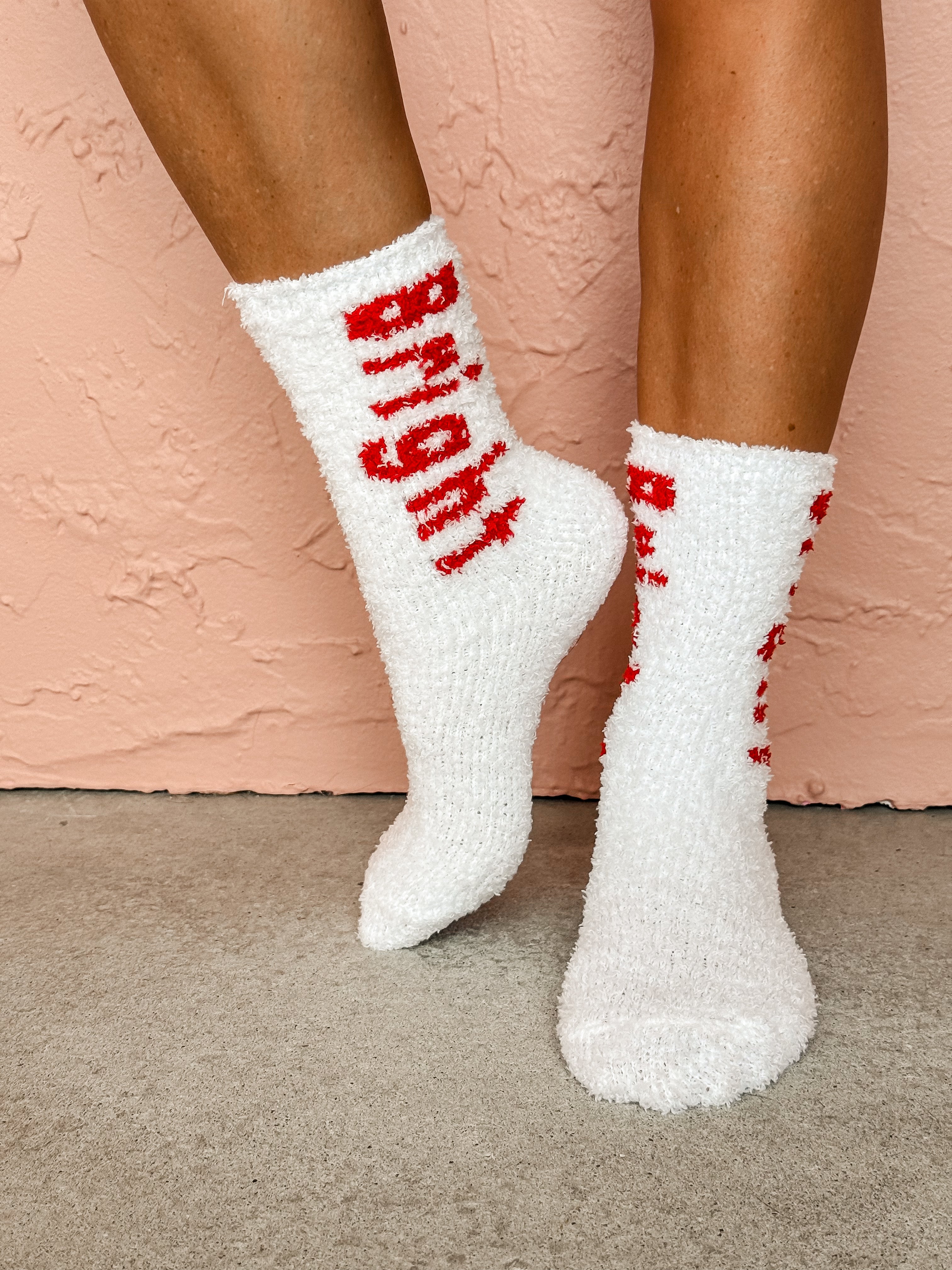 [Z Supply] 2-Pack Bright Merry Socks-Haute Red