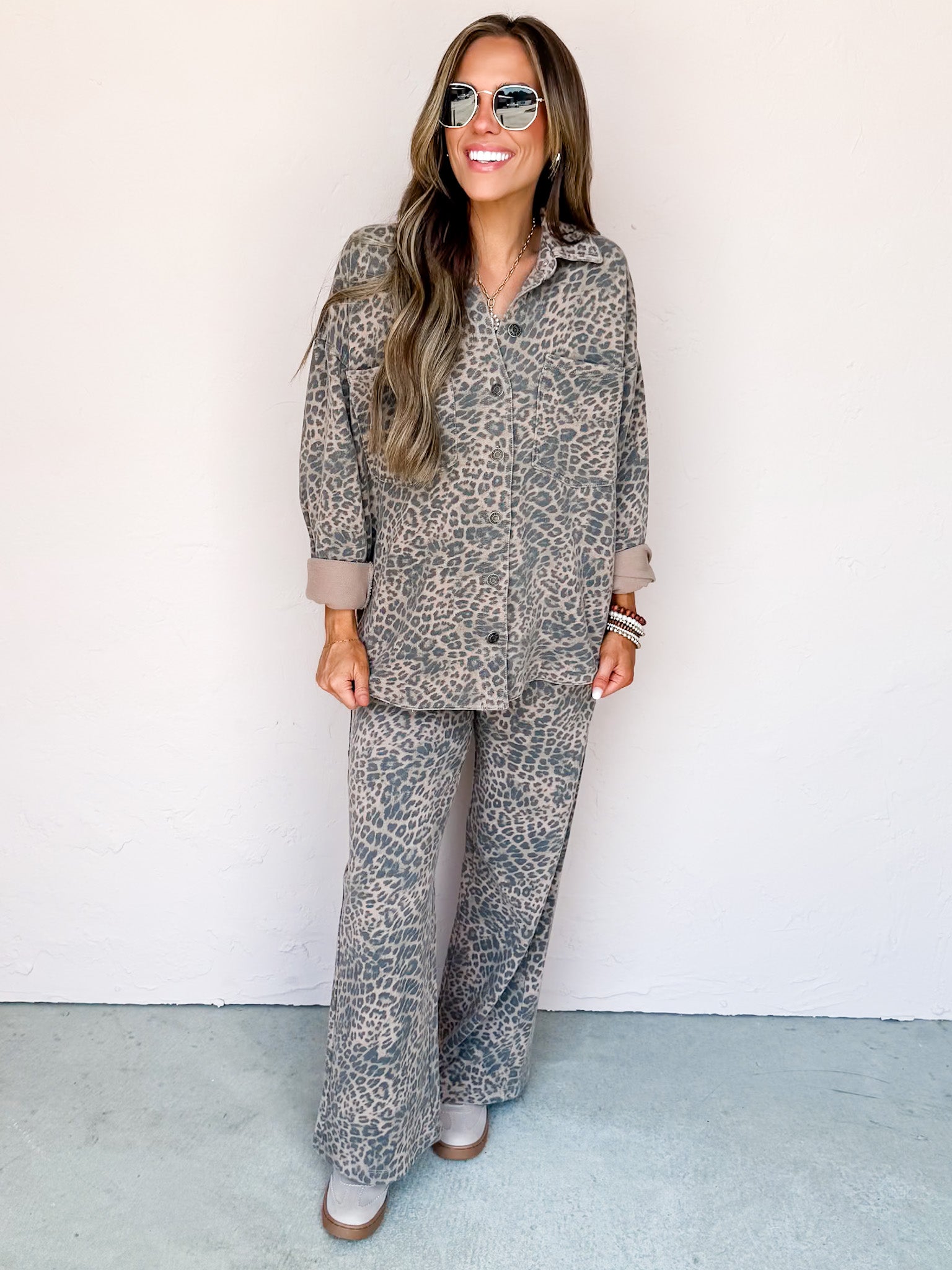 [Z Supply] Hunter Leopard Knit Pant-Desert Tan