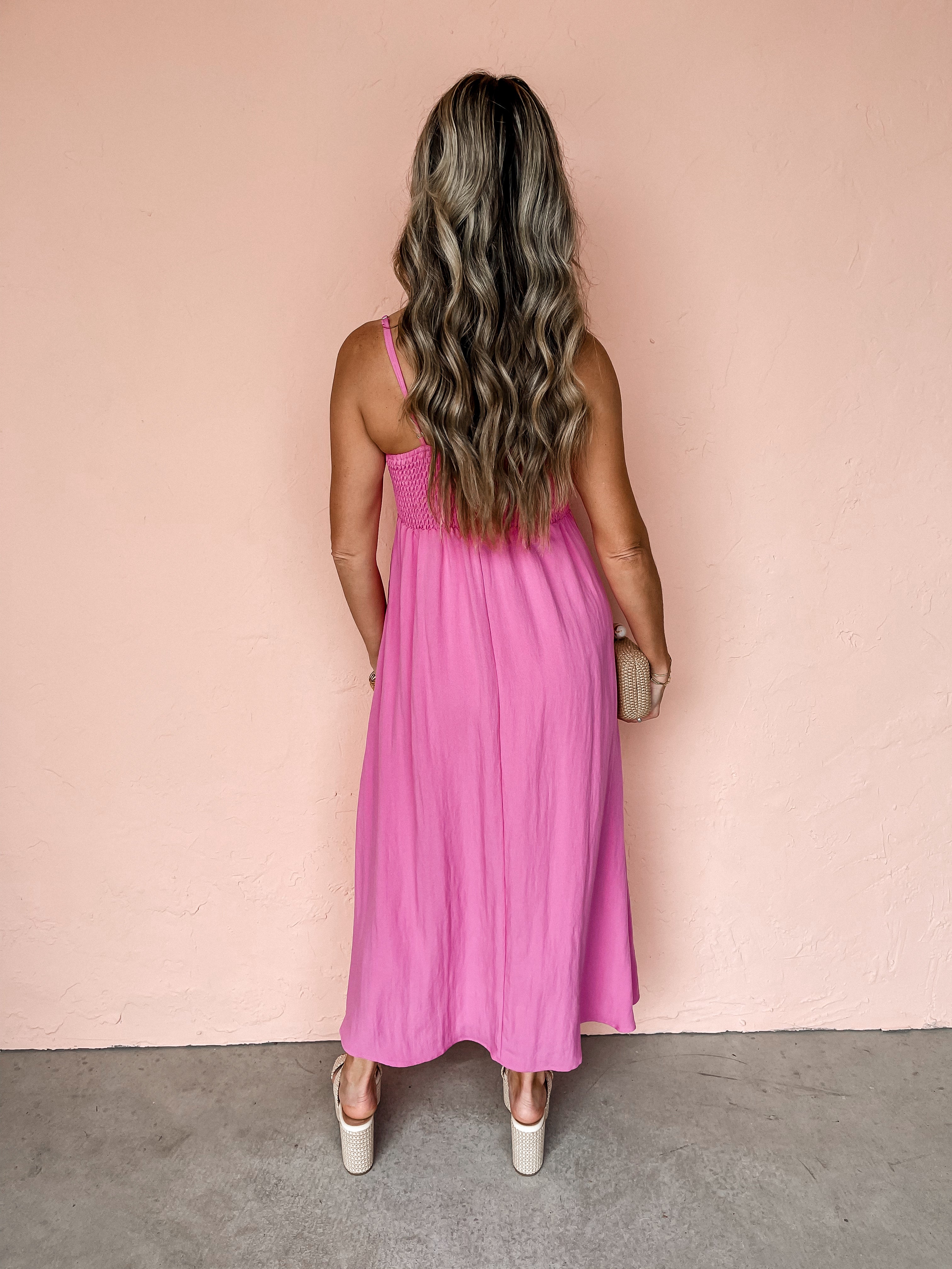 [Z Supply] Beachside Midi Dress-Heartbreaker Pink