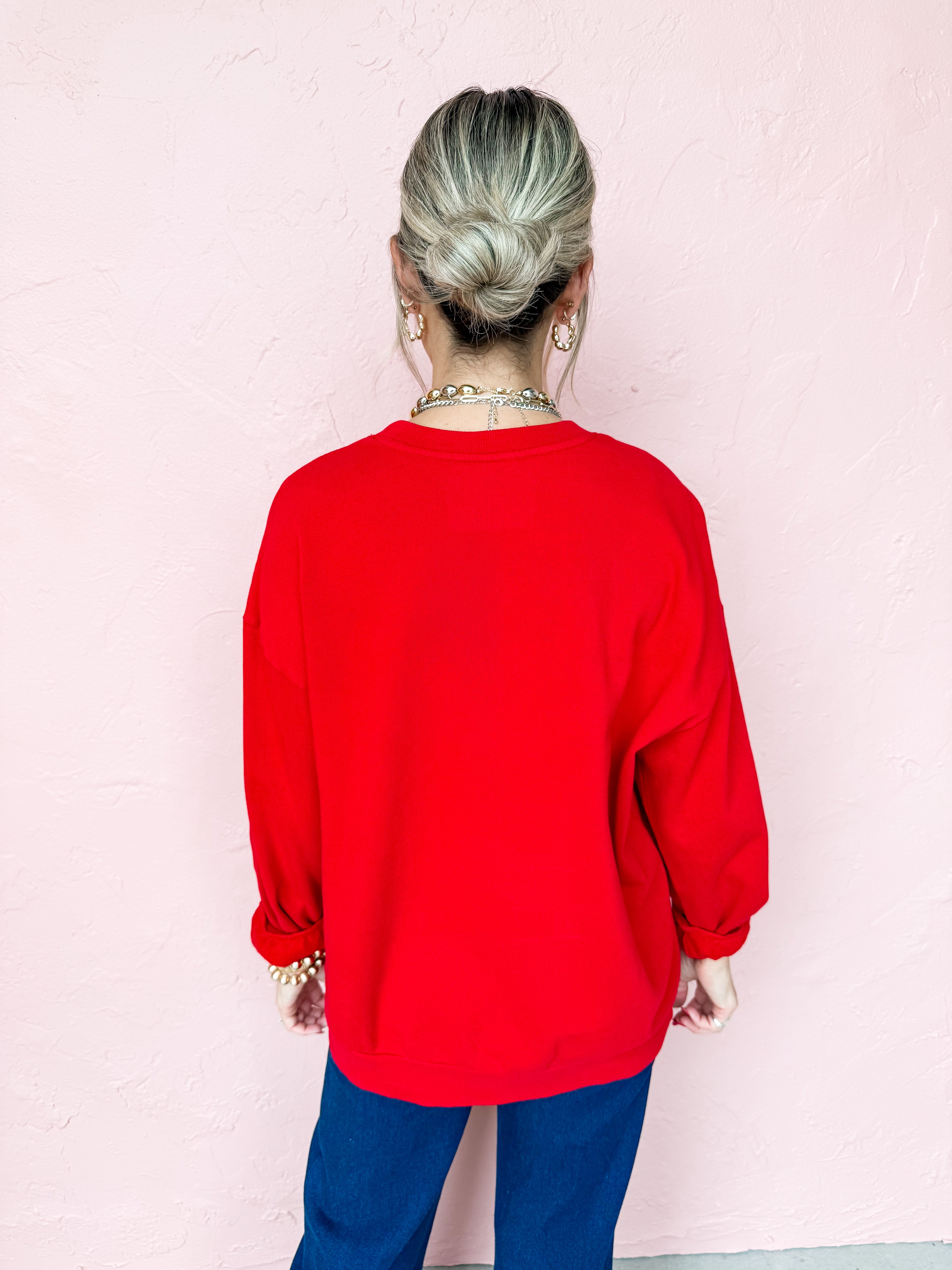 [Z Supply] Bright Sunday Sweatshirt-Haute Red