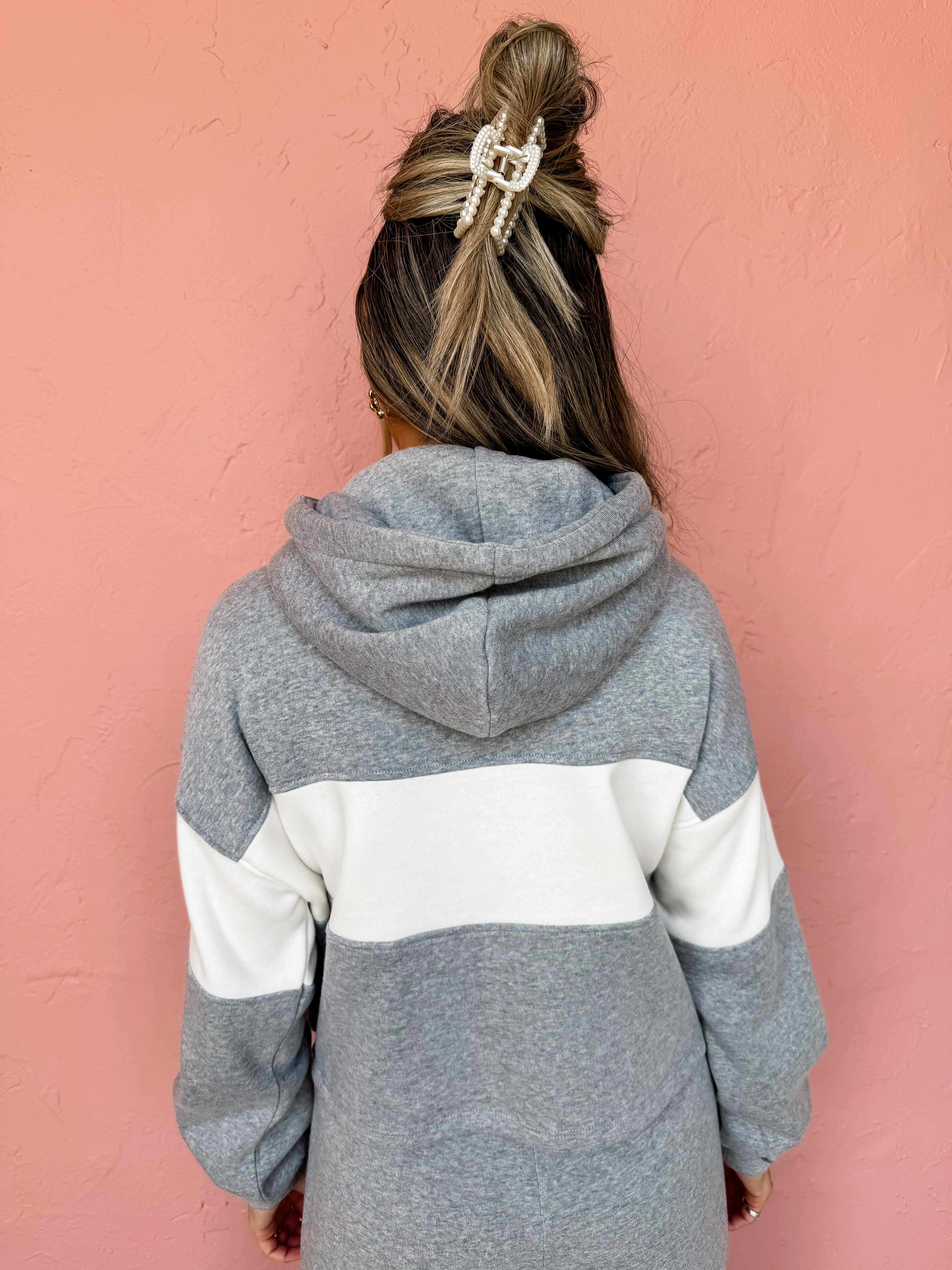 [Z Supply] Landing Colorblocked Hoodie-Classic Heather Grey