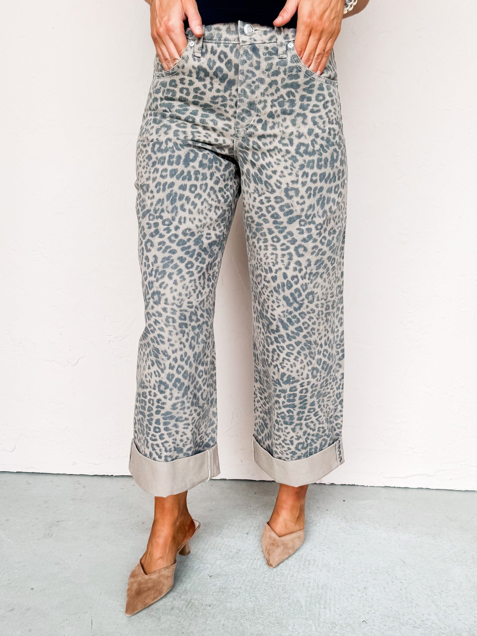 [Z Supply] Marli Denim Leopard Pants-Desert Tan