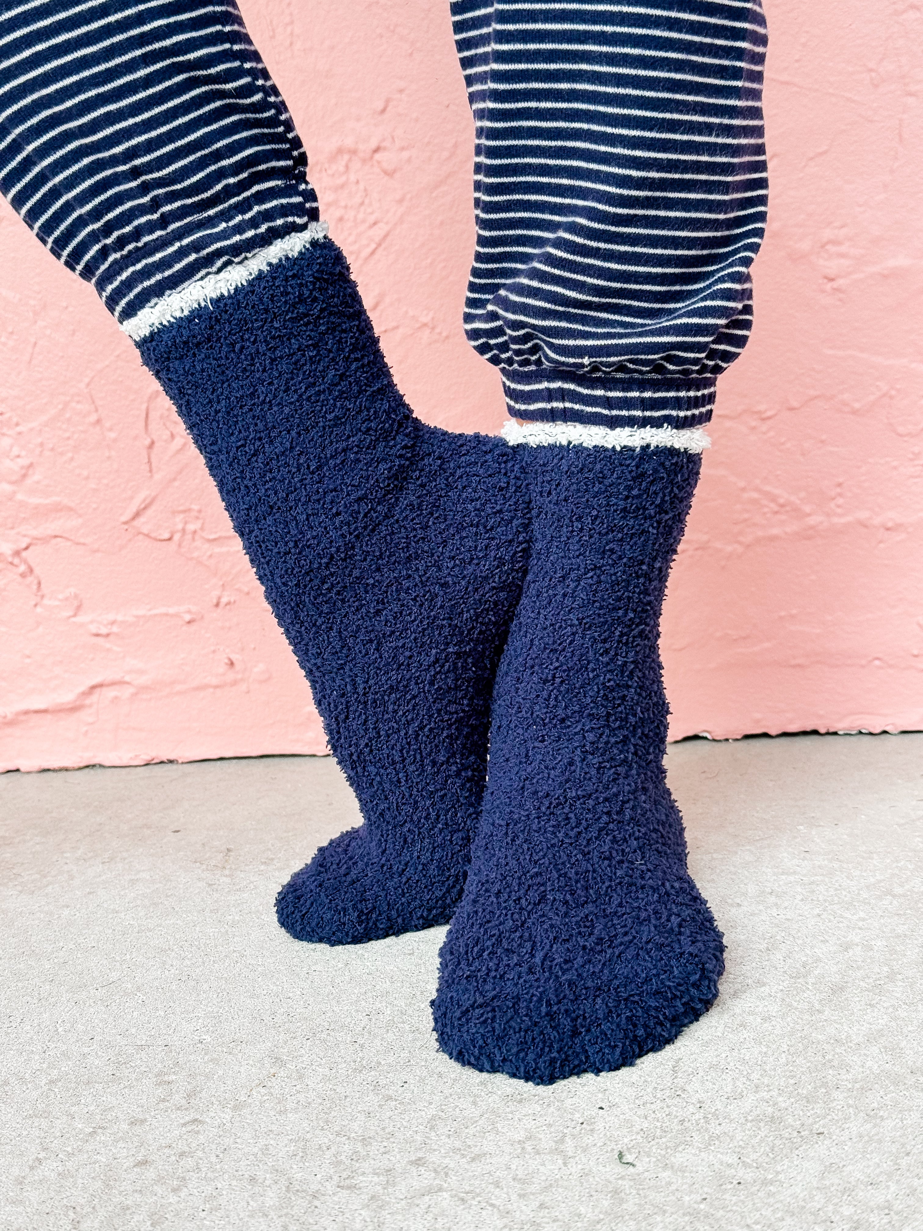 [Z Supply] Navy Heart Sock 2-Pack-Eclipse