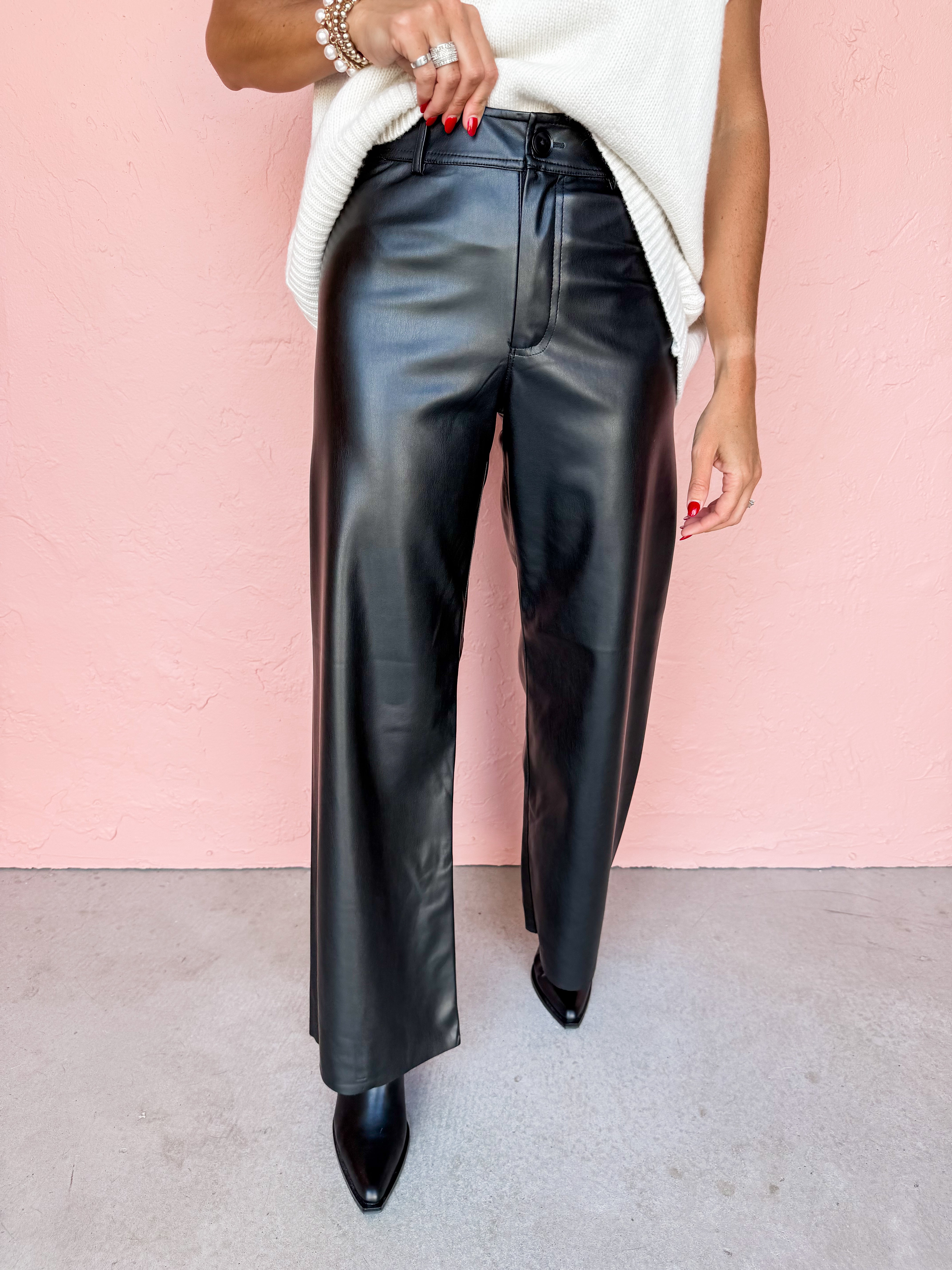 [Z Supply] Rilynn Faux Leather Pant-Black