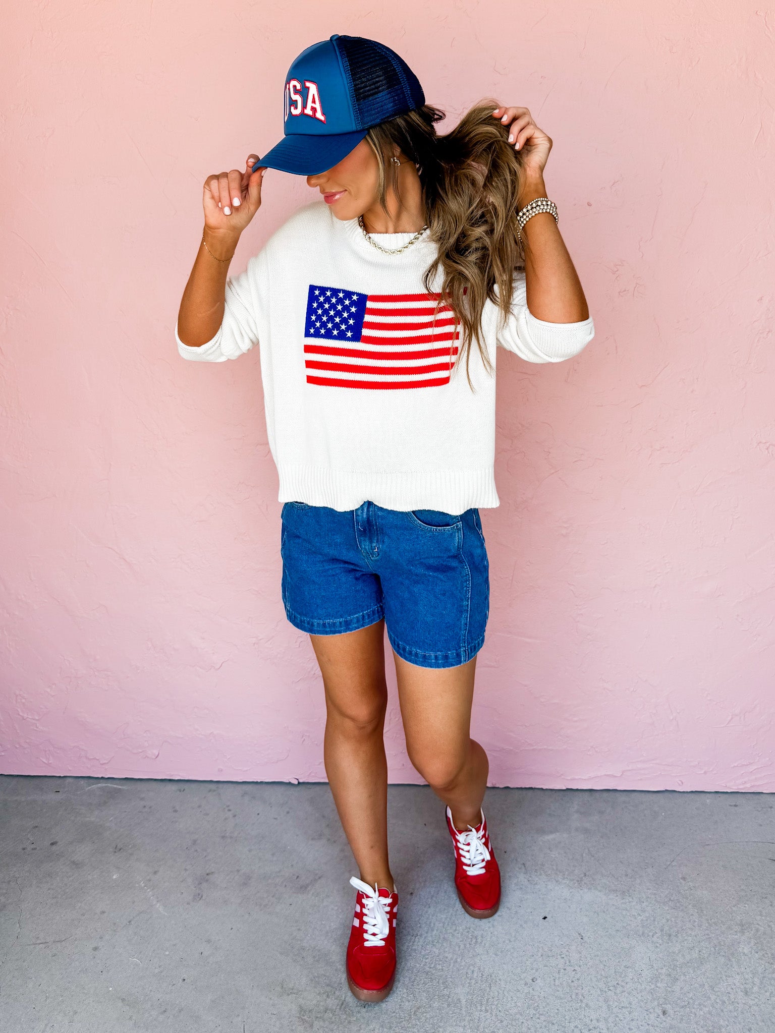 Letters From Manhattan Shorts-Dark Denim