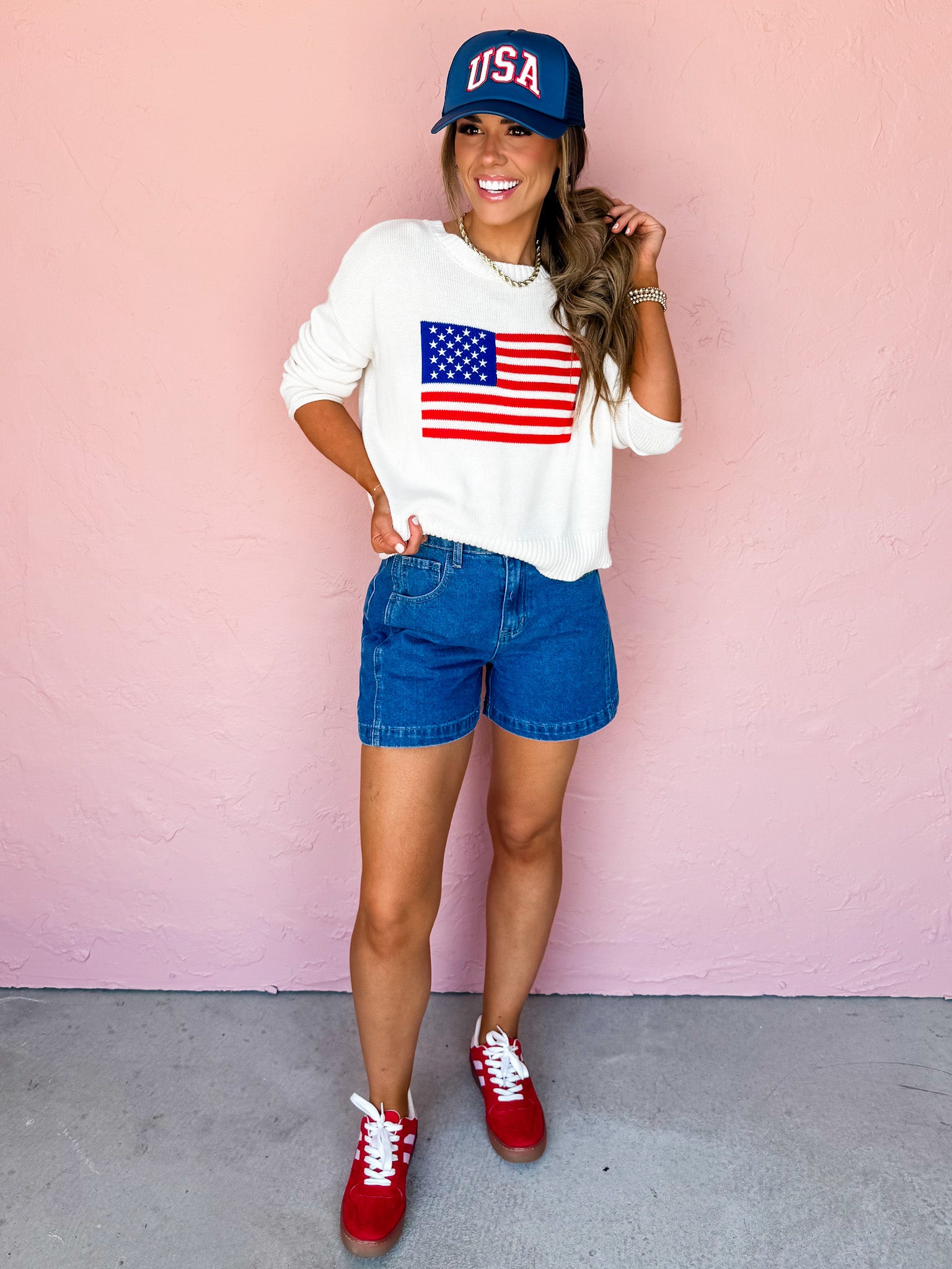 Letters From Manhattan Shorts-Dark Denim