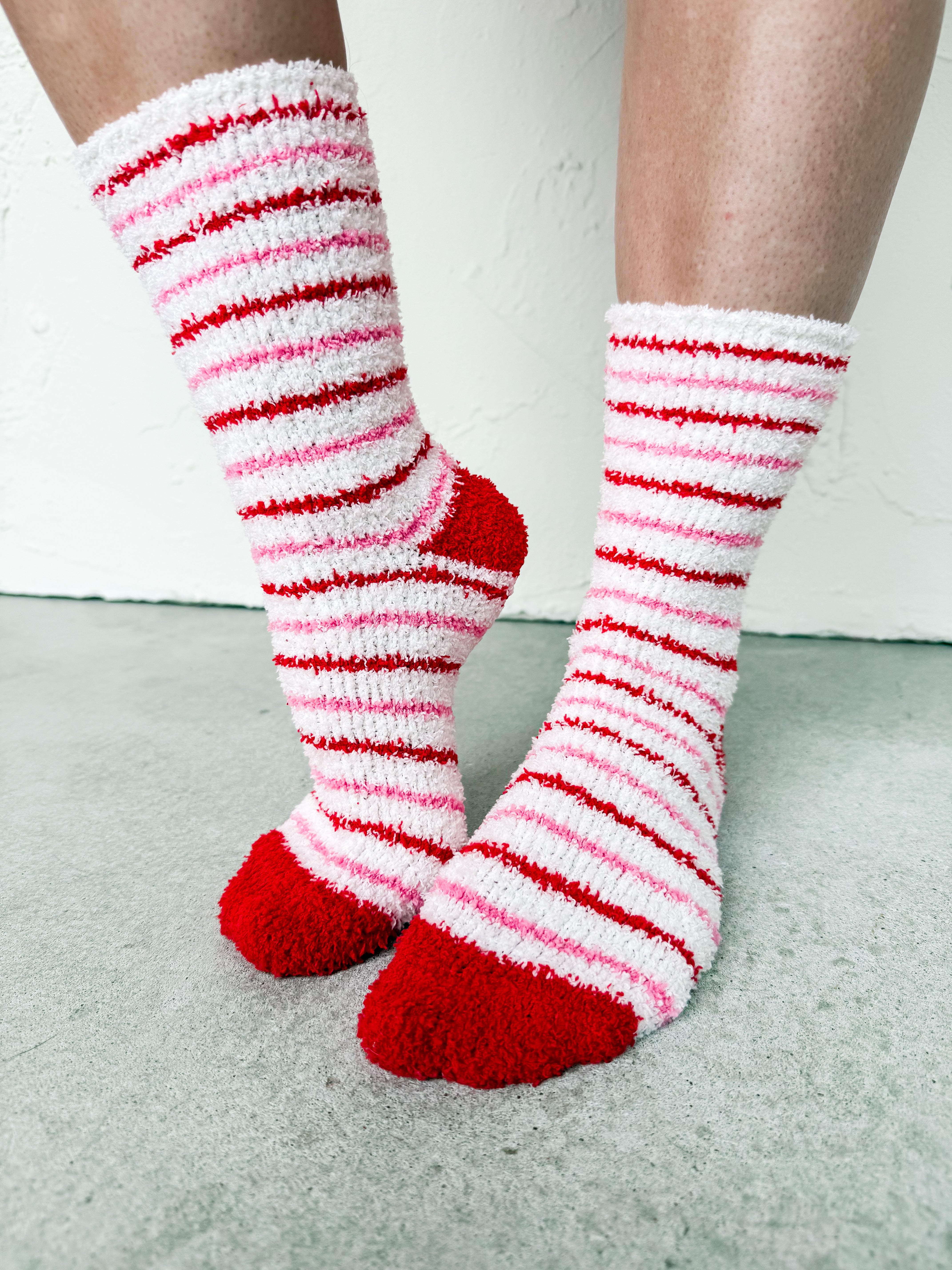 [Z Supply] 2-Pack Plus Stripe Socks-Vanilla Ice