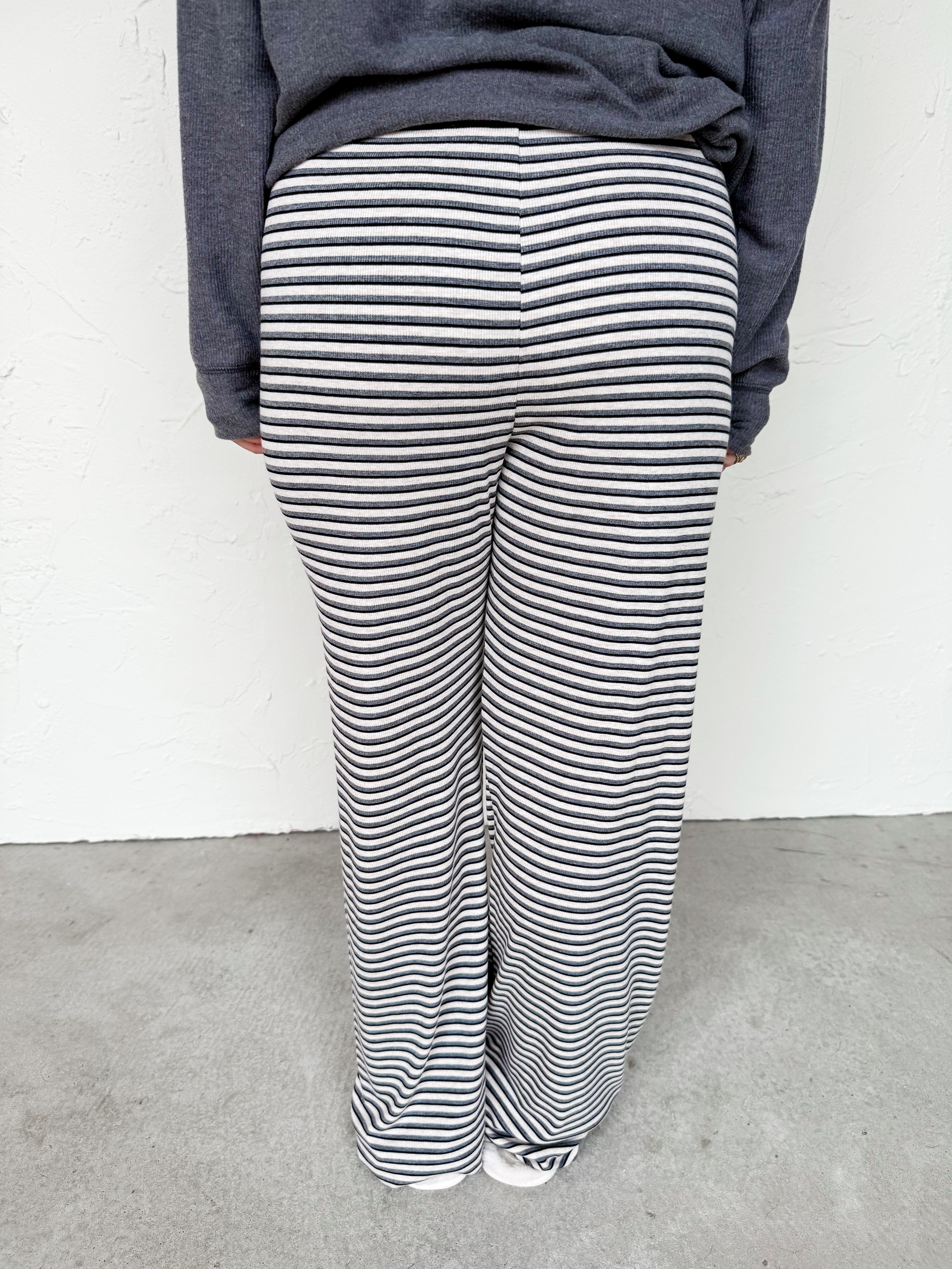 [Z Supply] Lounger Stripe Pant-Light Oatmeal Heather