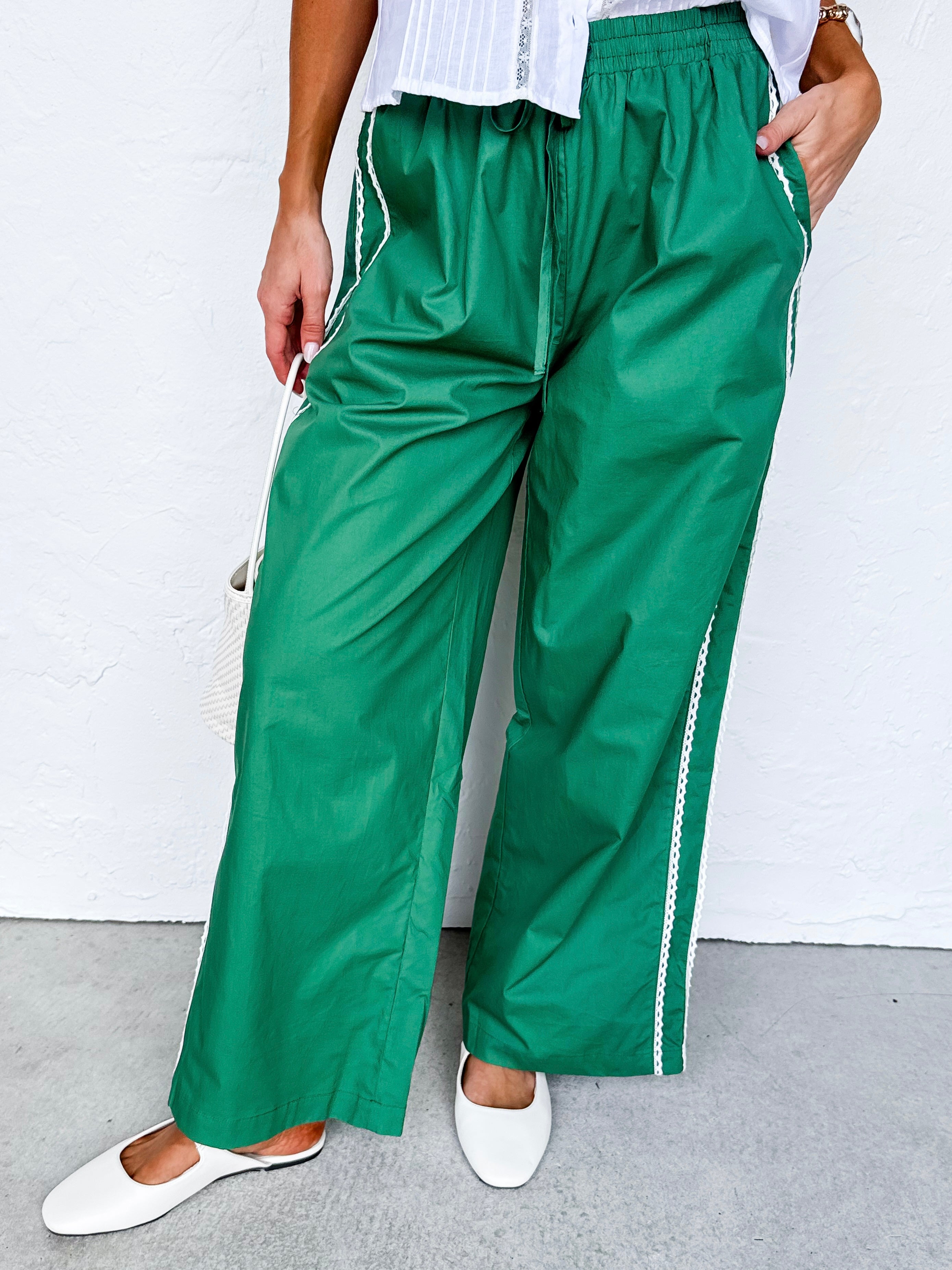 Zora Poplin Track Pants