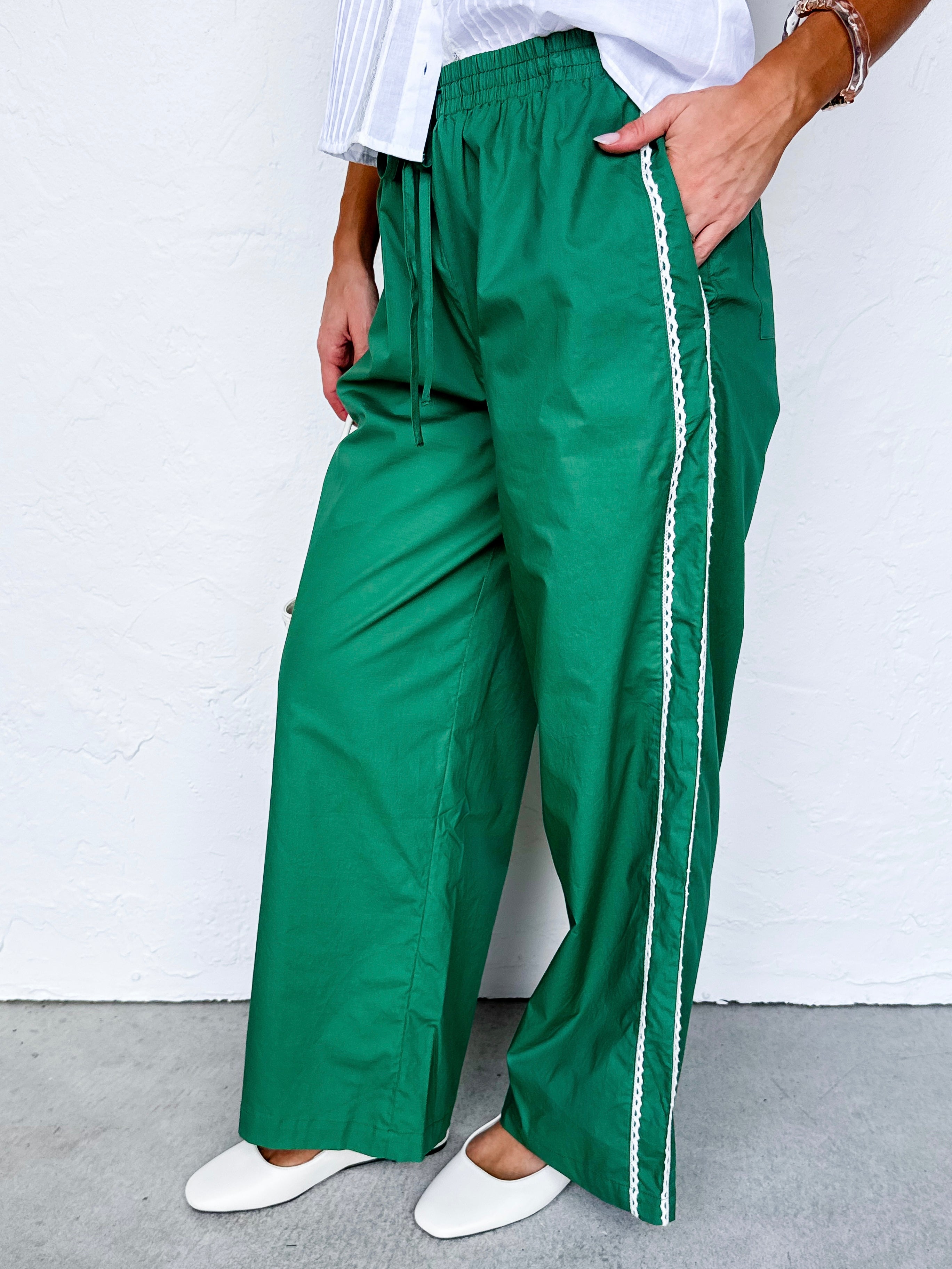 Zora Poplin Track Pants