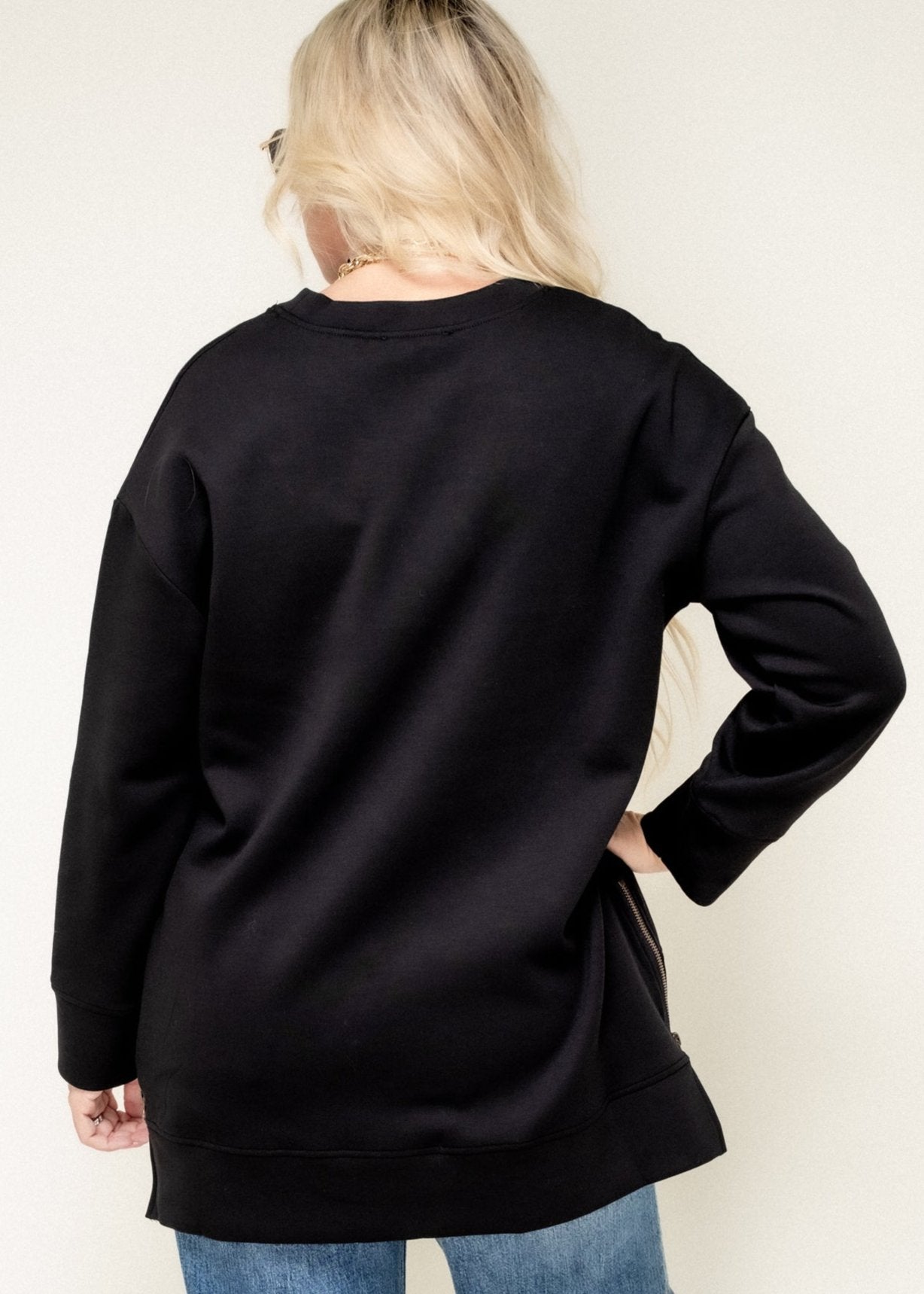 Thriving Weekend Long Sleeve Top-Black